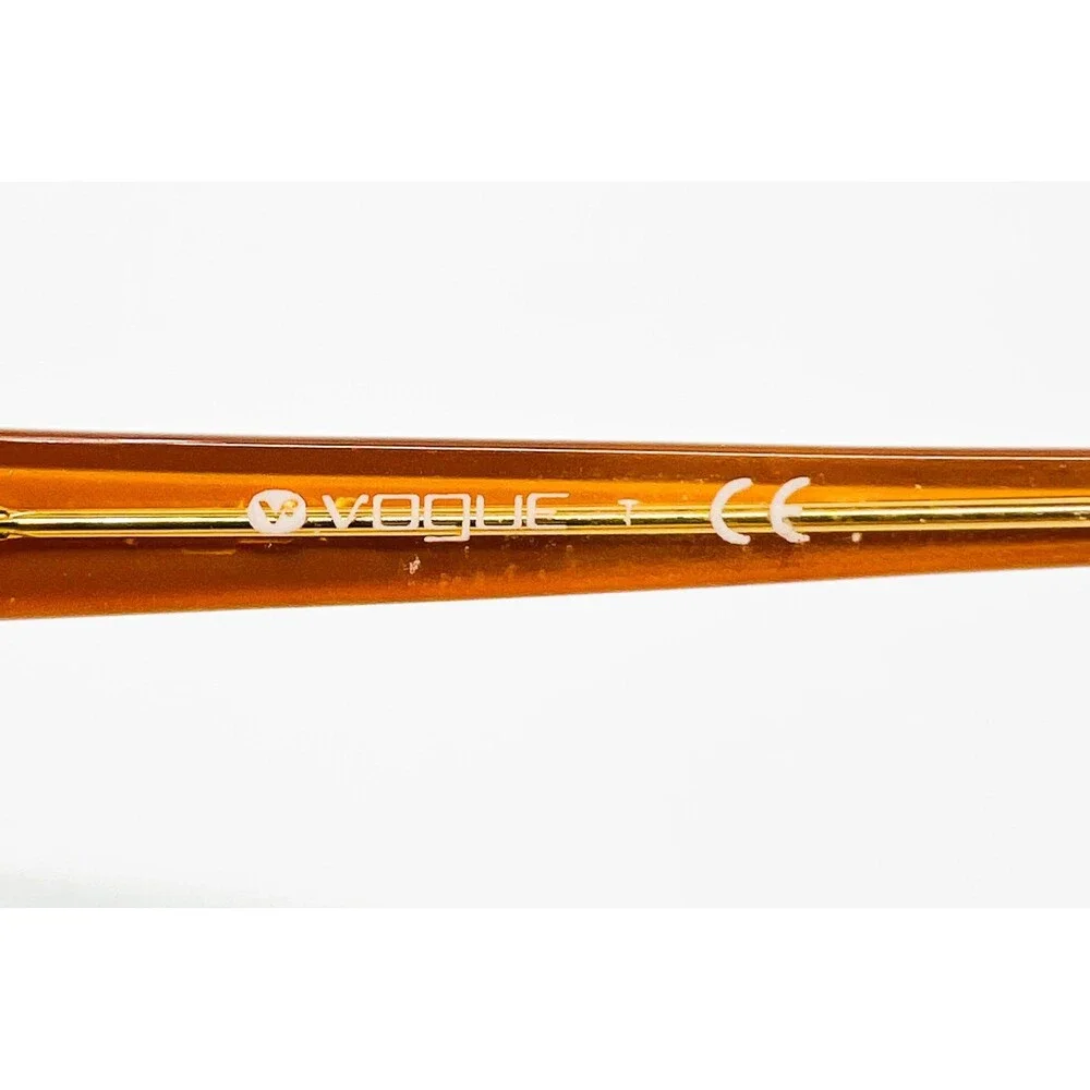 Vogue Eyeglass Frames Womens Black Orange Rectangle VO 3546-B 51-16-135